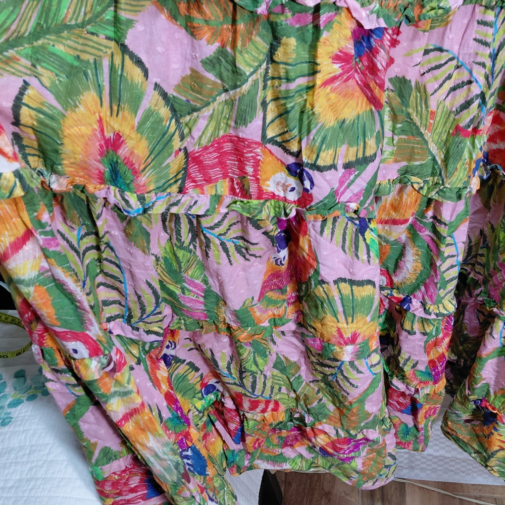 FARM Rio Tropical Floral Maxi Dress in Green and Pink - Picture 4 of 10